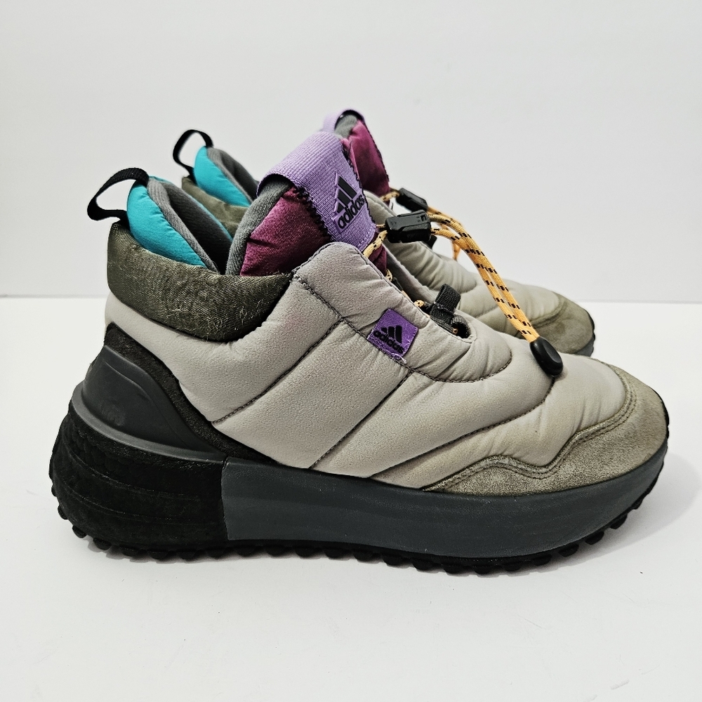 Adidas Performance X_plrboost Puffer High Top Sneaker Size 7.5 Grey Plrboost